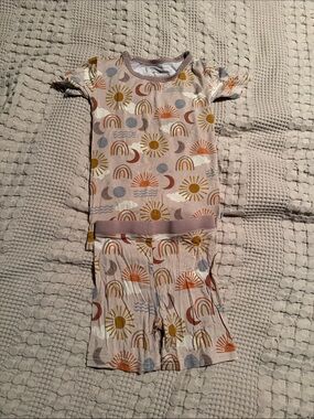 Little Sleepies Pink Sunrise Rainbow Pajama Set